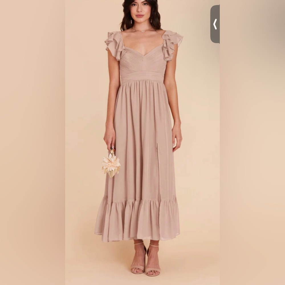Birdy grey Michelle Taupe chiffon dress - size M - worn once - no alteration